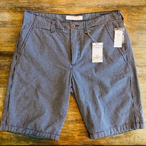 NEW Flag & Anthem Navy White Check Shorts | 32